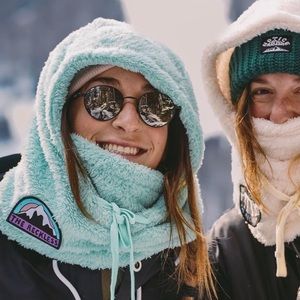 Rider Hood with neck gaiter for snowboarding, skiing, hiking